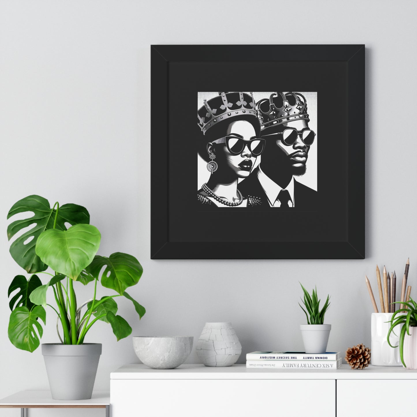 Royalty Framed Poster, Wall Art Decor, Black Culture Art, Modern Home Decor, Unique Gift for Her/Him