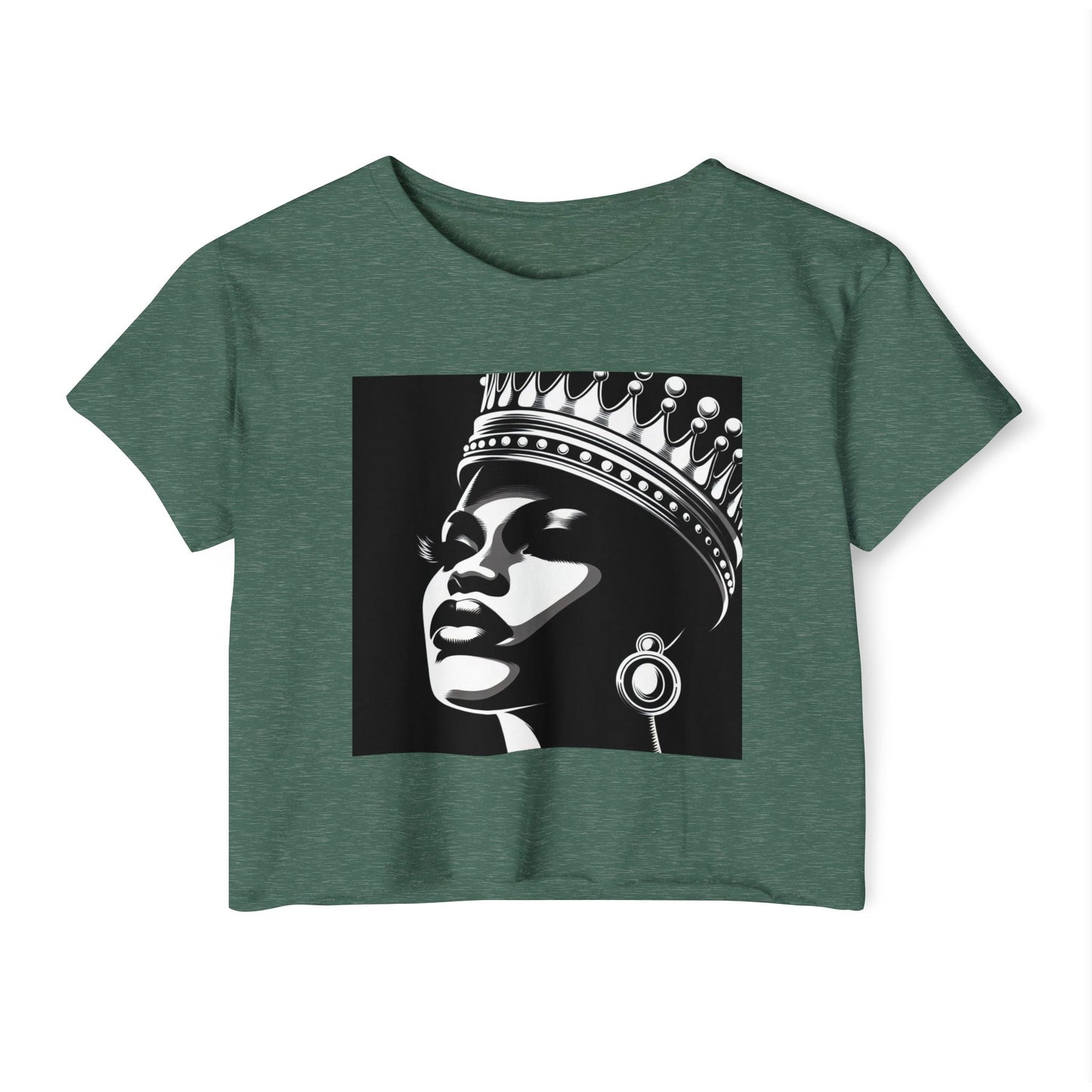 Empowered Queen Festival Crop Top | Boho Chic Shirt, Summer Concert Outfit, Music Festival Attire, Women’s Streetwear, Awesome Gift