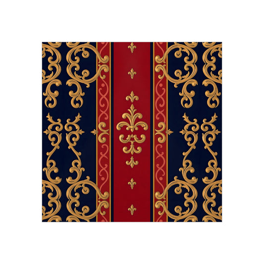 Ornate Foam Board, Elegant Wall Decor, Vintage Home Art, Party Backdrop, Luxurious Event Signage - Midnight Blue & Dusk Red Gold Baroque