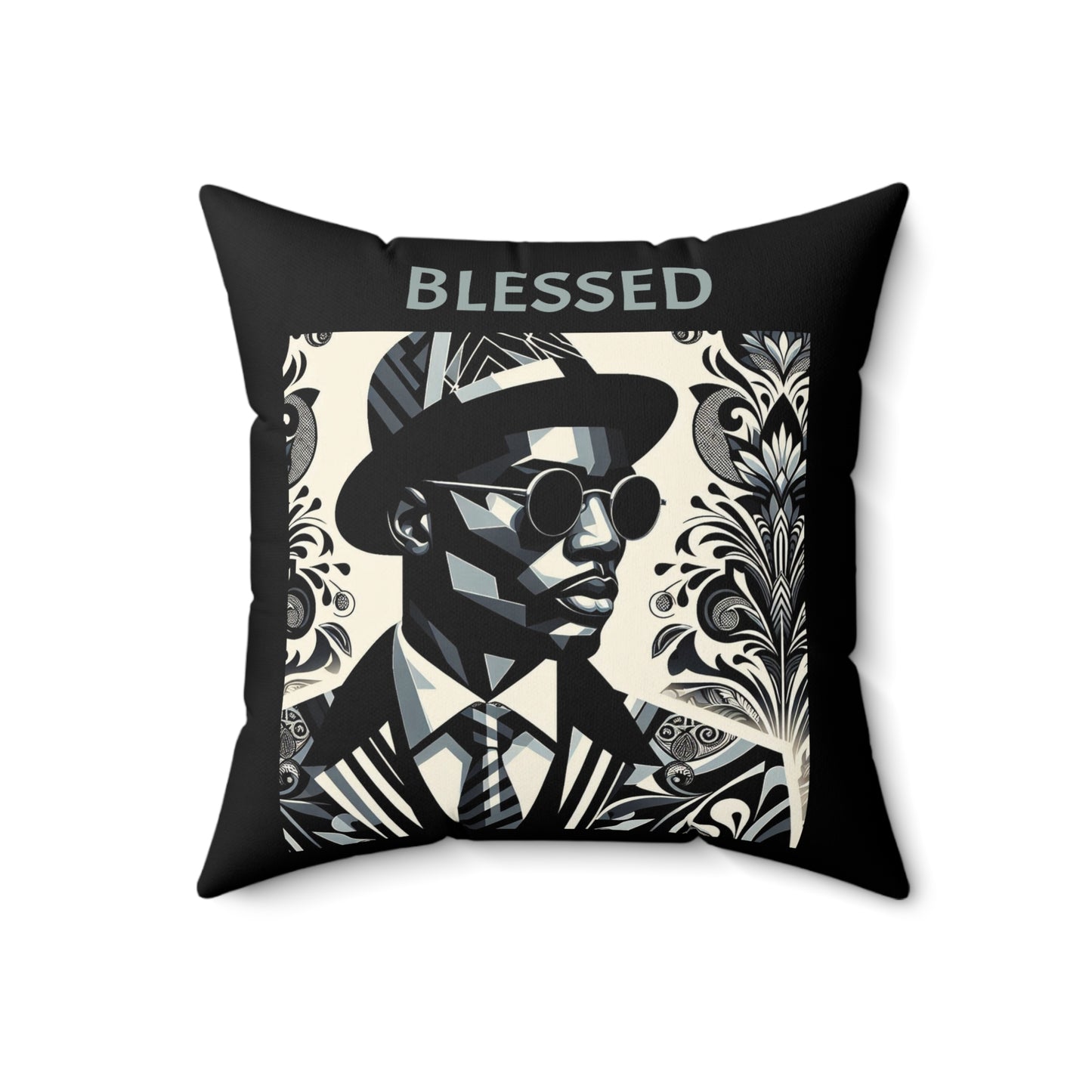 Motivated & Blessed Faux Suede Pillow - Blessing Home Decor, Inspirational Accent Throw, Modern Living Room Cushion, Gift for Dreamers