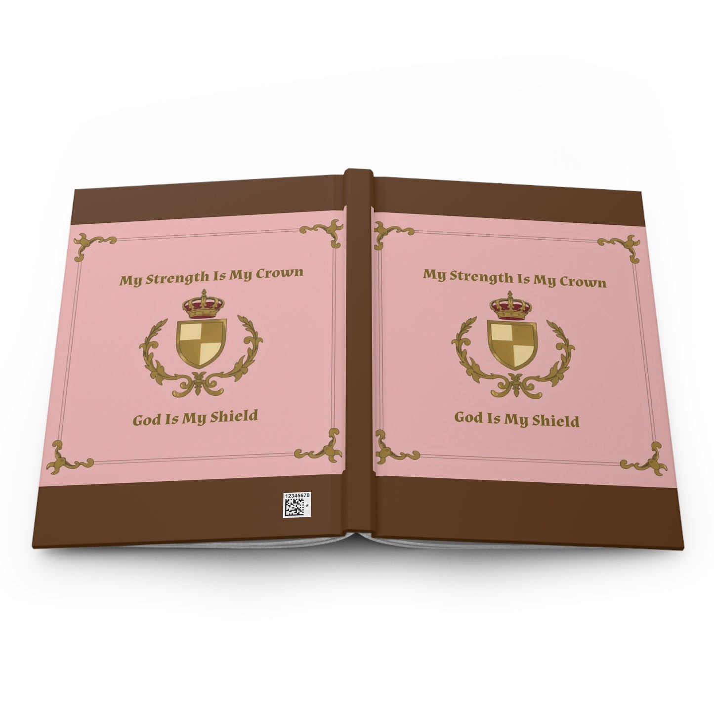 Crown & Crest Spiritual Quote Empowering Hardcover Journal for Faith & Reflection, Journal for Inspiration, Gift for Women, Faith-Based Writing