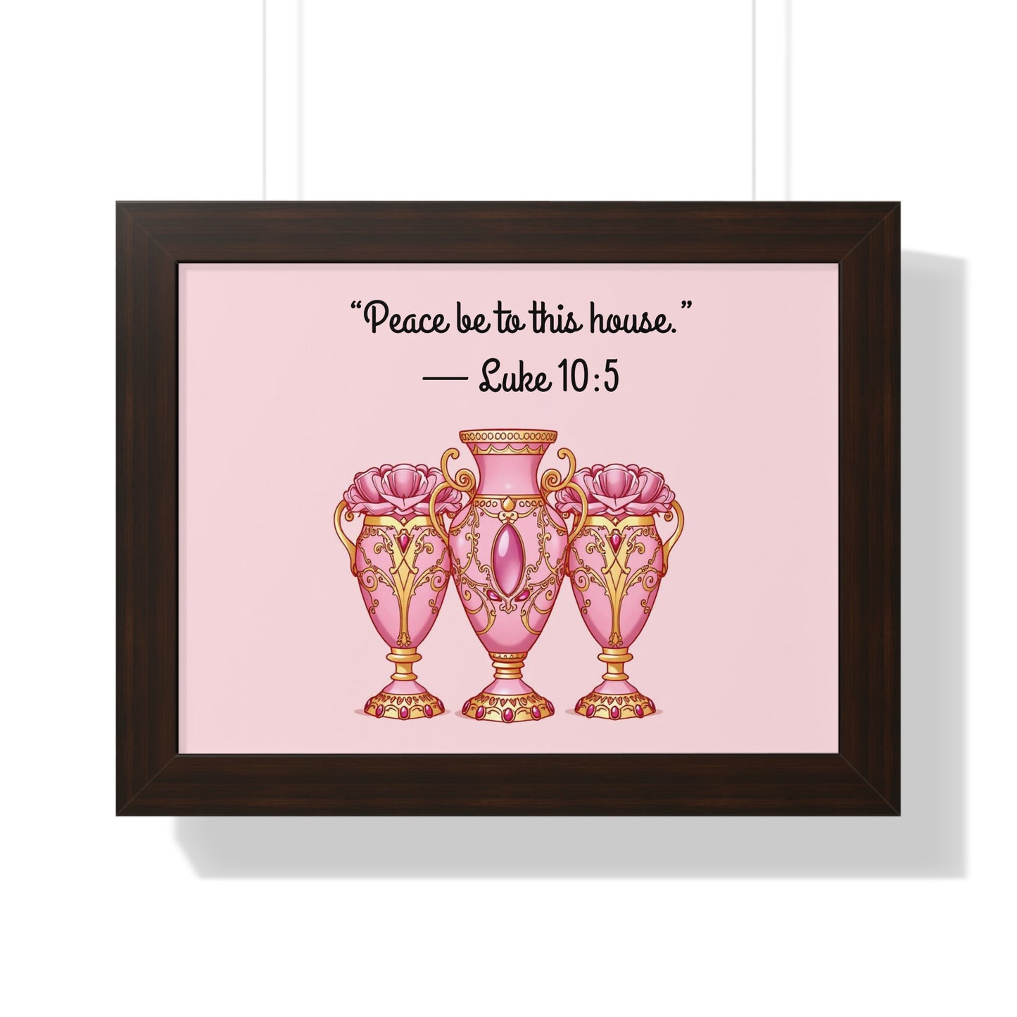 Framed Scripture Art Print, Inspirational Wall Decor, Home Blessing, Gift for Housewarming, Religious Wall Art - 10:5