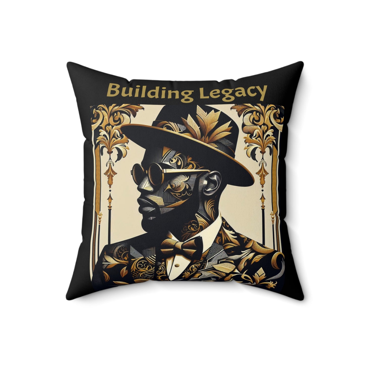 Elegant Legacy Art Pillow, Decorative Pillow, Home Decor, Modern Accent Cushion, Gift for Him, Building Legacy Design