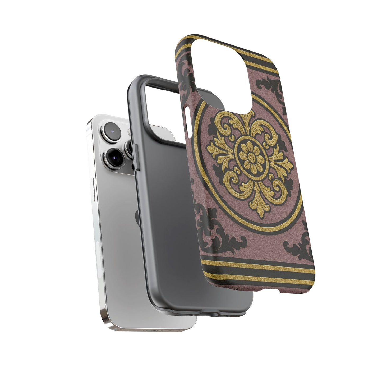Gilded Mauve With Gold-Black Baroque Tough Cases