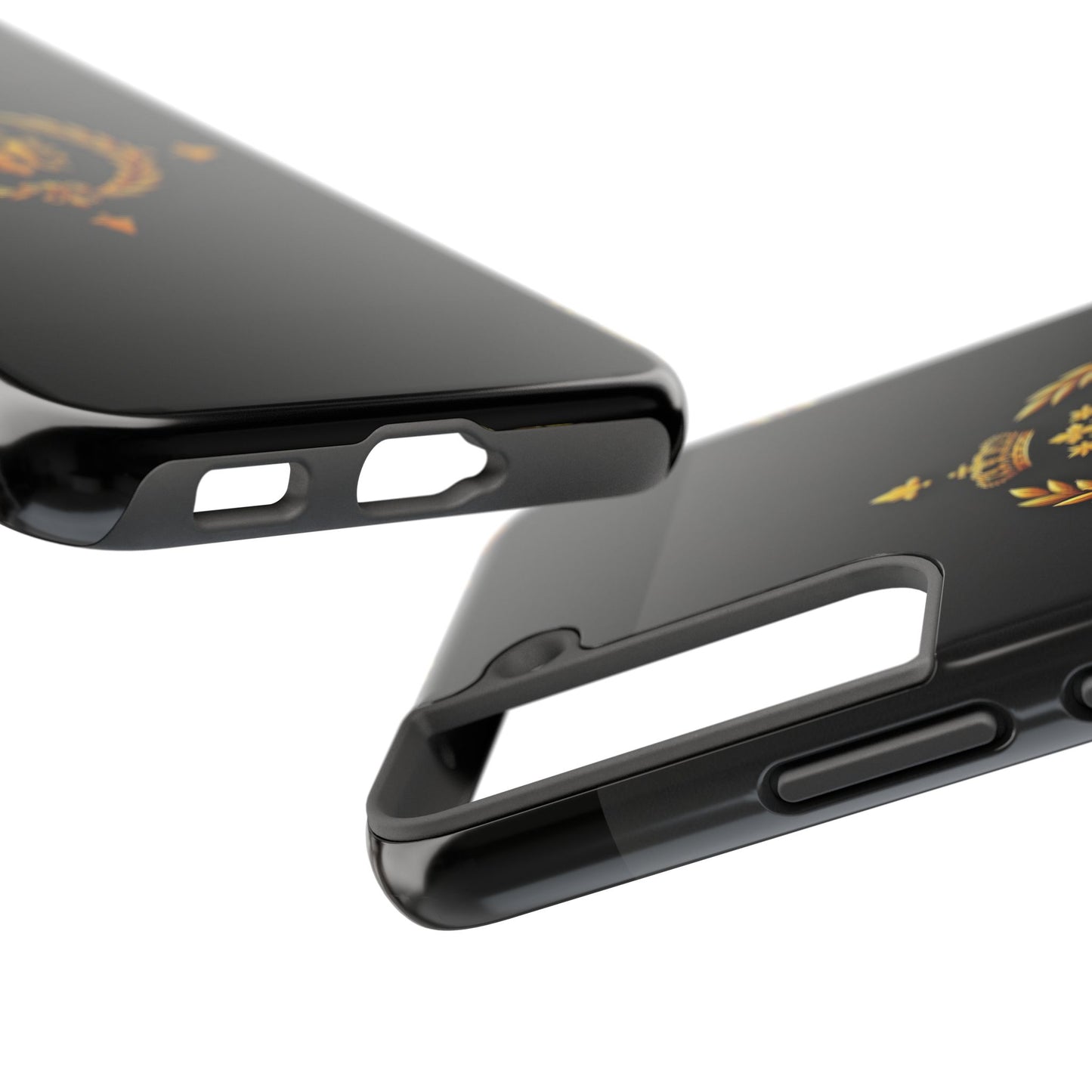 Luxurious Monarch Phone Case, Tough Phone Covers, Elegant Tech Accessories, Gold Crown Design, Stylish Gift for Him/Her - Gold Crest