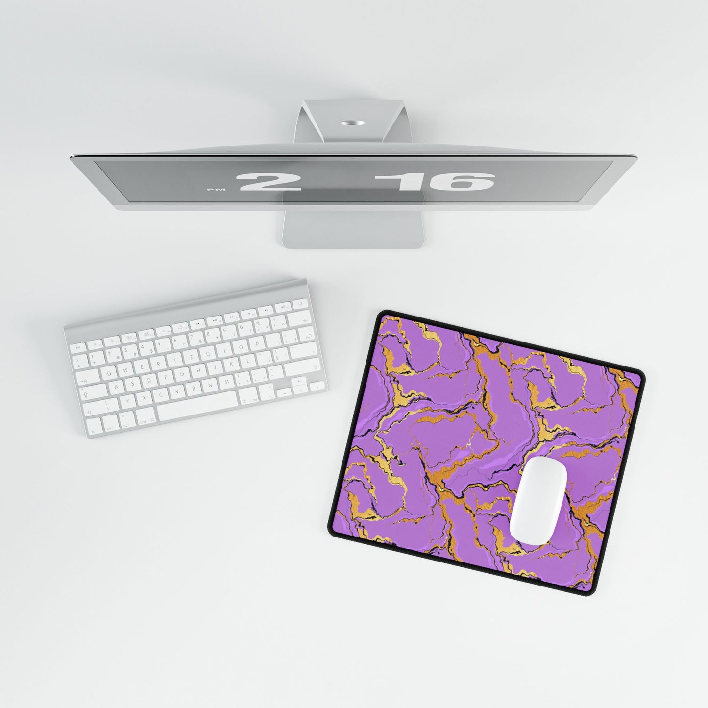 Elegant Marble Lavender Desk Mats - Purple & Black, Office Decor, Workspace Accessories, Desk Protection, Gift for Professionals