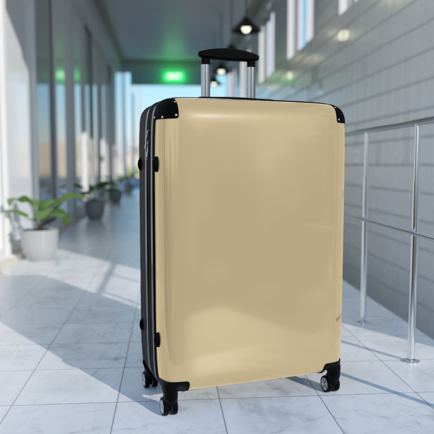 Vanilla Wheat Stylish Suitcases for Travel Enthusiasts, Luggage for Vacation, Personalized Travel Gear, Unique Travel Gifts, Modern Carry-On