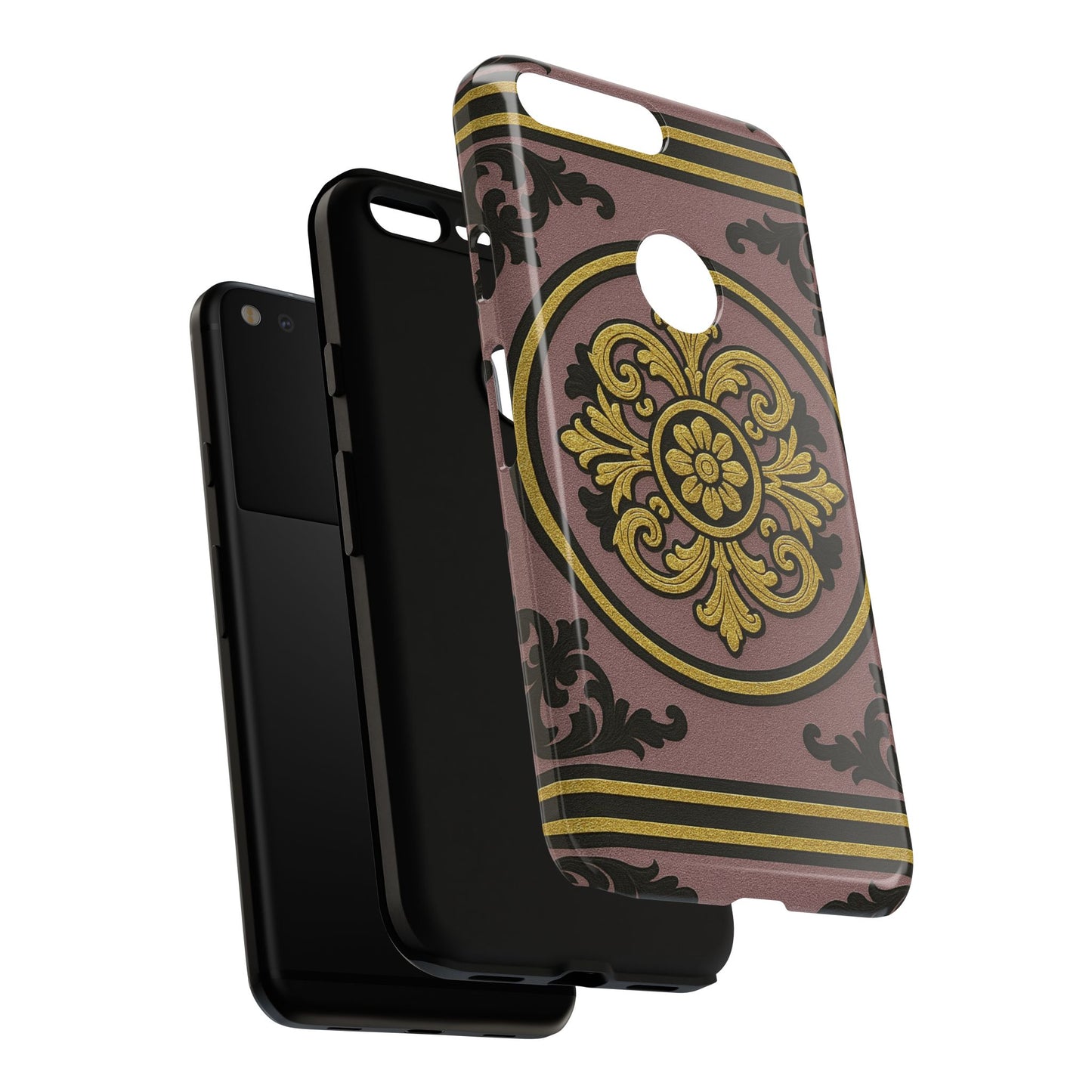 Gilded Mauve With Gold-Black Baroque Tough Cases