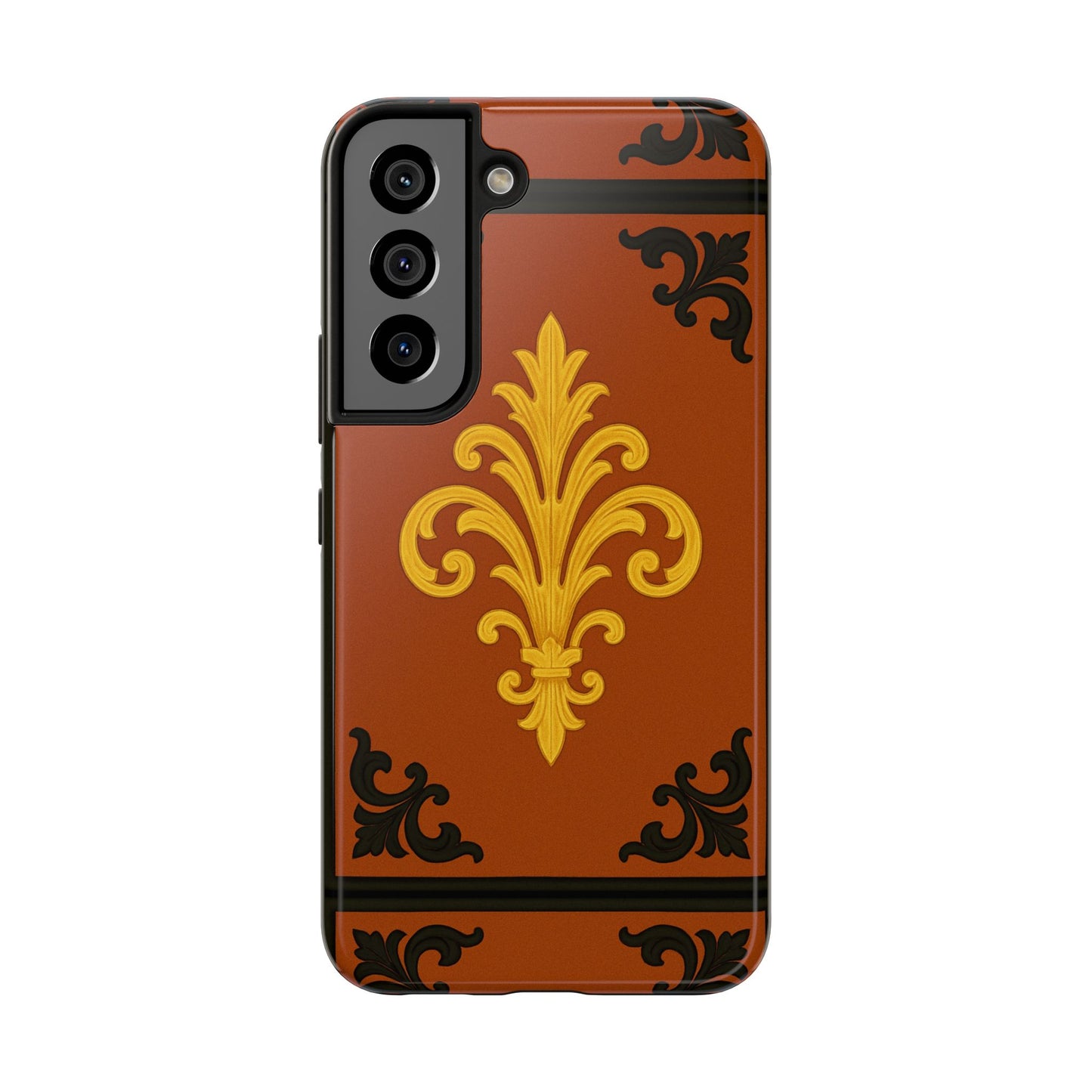 Dusk Terracotta Baroque Tough Phone Case — Vintage Baroque Design, Protective iPhone Cover
