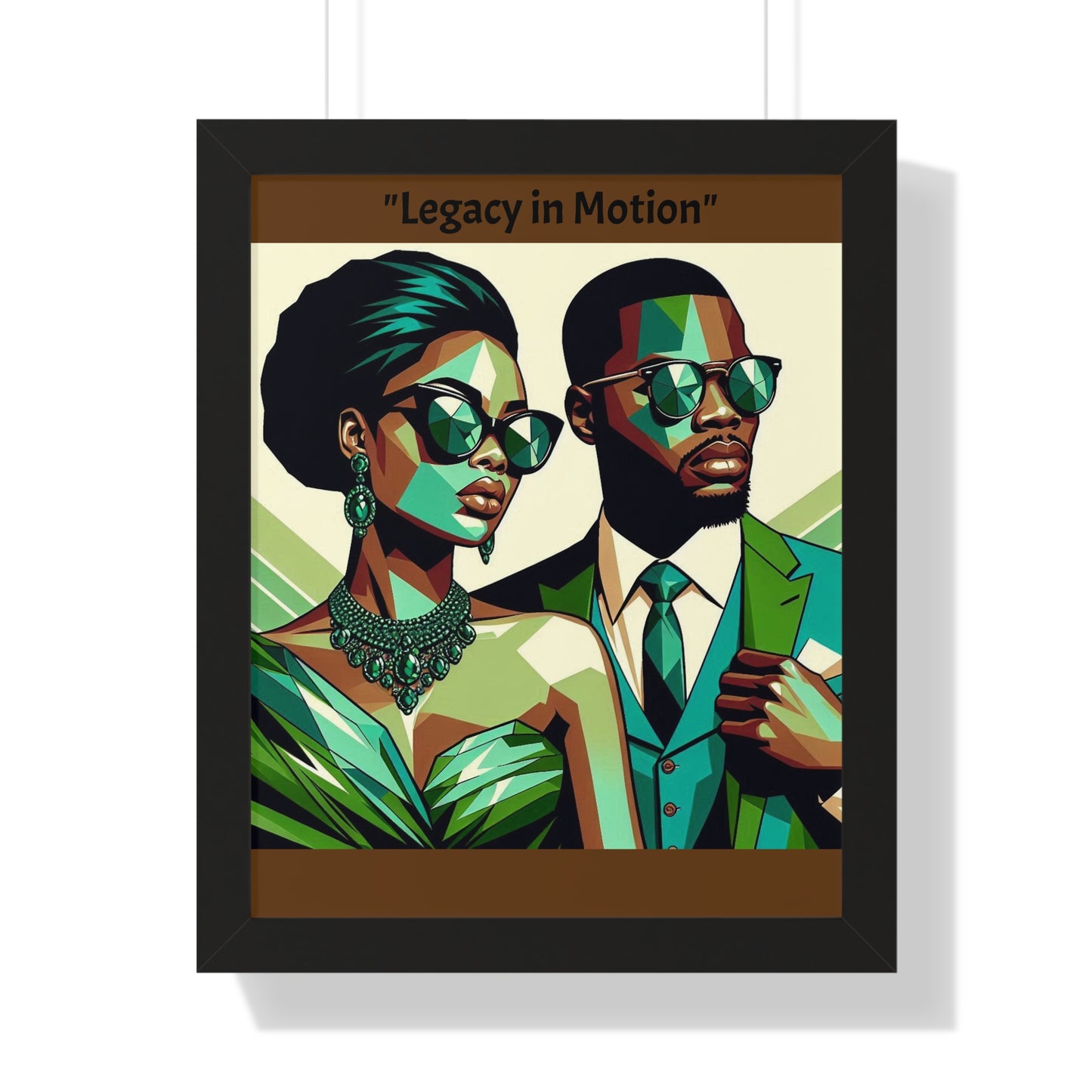 Stylish Framed Vertical Poster - Modern Art for Home Decor - "Legacy in Motion"