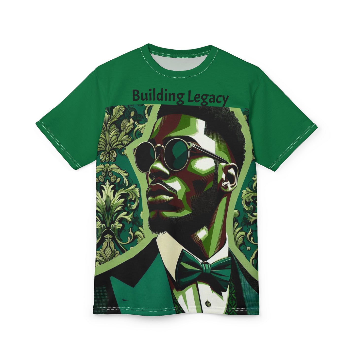 Legacy Building Unisex Tee, Stylish Graphic Shirt, Unique Gift for Him, Bold Fashion Statement, Casual Wear, Green Design