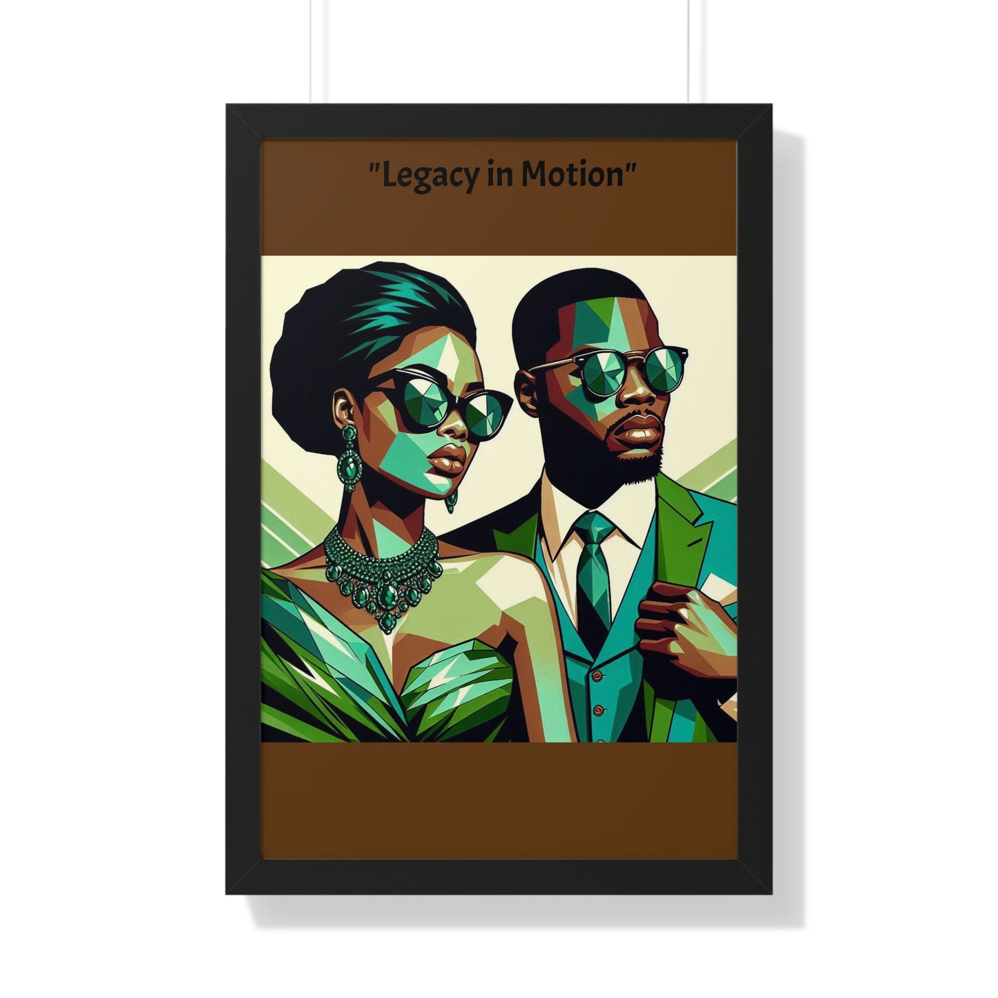 Stylish Framed Vertical Poster - Modern Art for Home Decor - "Legacy in Motion"