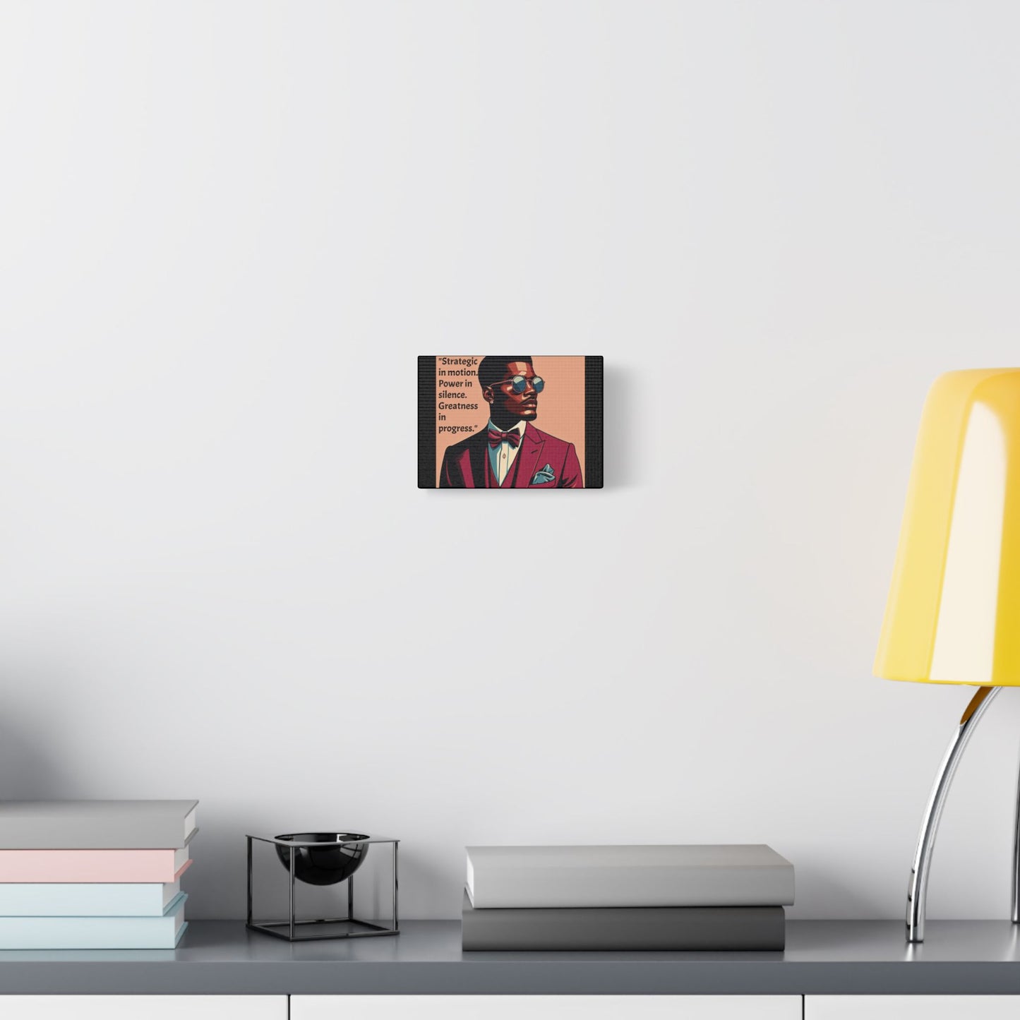 Afro Art Print Canvas, Wall Decor, Satin Stretched Canvas, African American Art, Office Decor, Home Decor - "Strategic In Motion...."