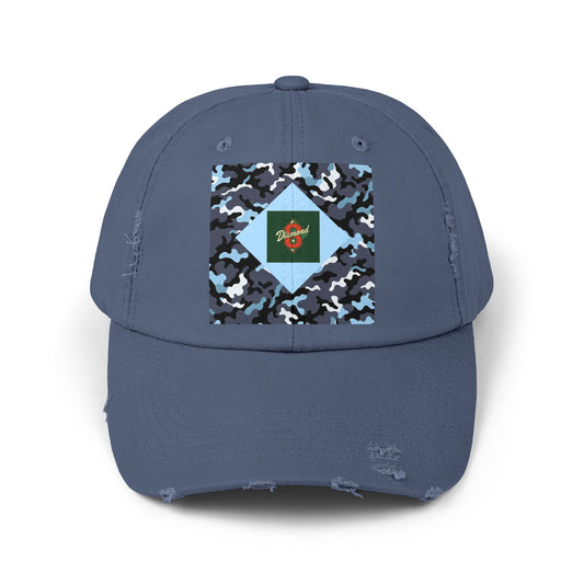 Camouflage Distressed Cap, Casual Hat, Outdoor Gear, Trendy Accessories, Gift for Him/Her - Diamond 8