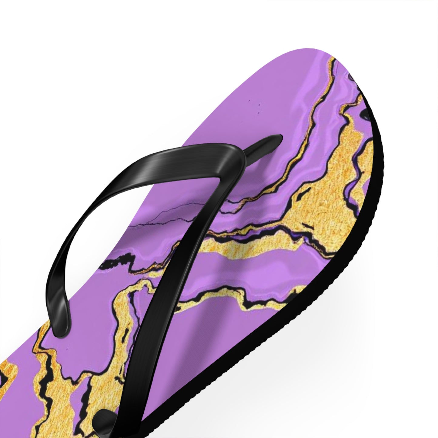 Vibrant Marble Lavender Print Flip Flops | Trendy Summer Sandals, Beach Footwear, Vacation Essential, Stylish Outdoor Slippers, Gift for Her