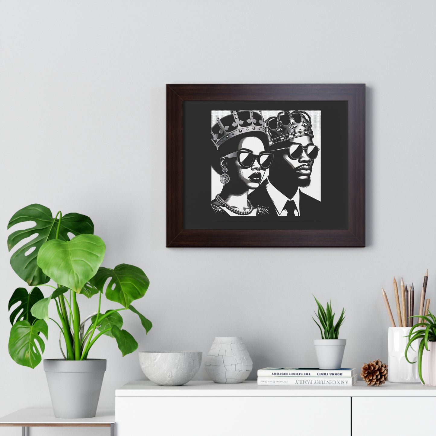 Royalty Framed Poster, Wall Art Decor, Black Culture Art, Modern Home Decor, Unique Gift for Her/Him