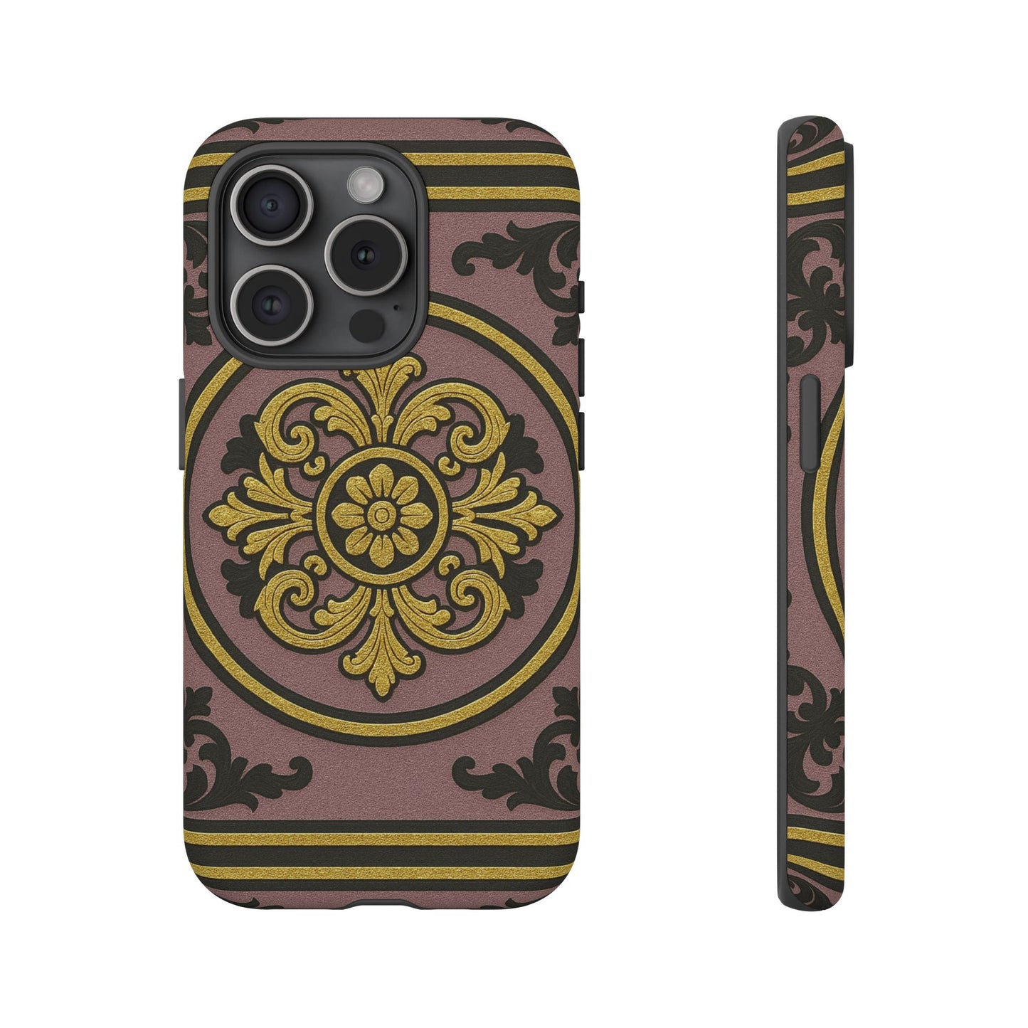 Gilded Mauve With Gold-Black Baroque Tough Cases
