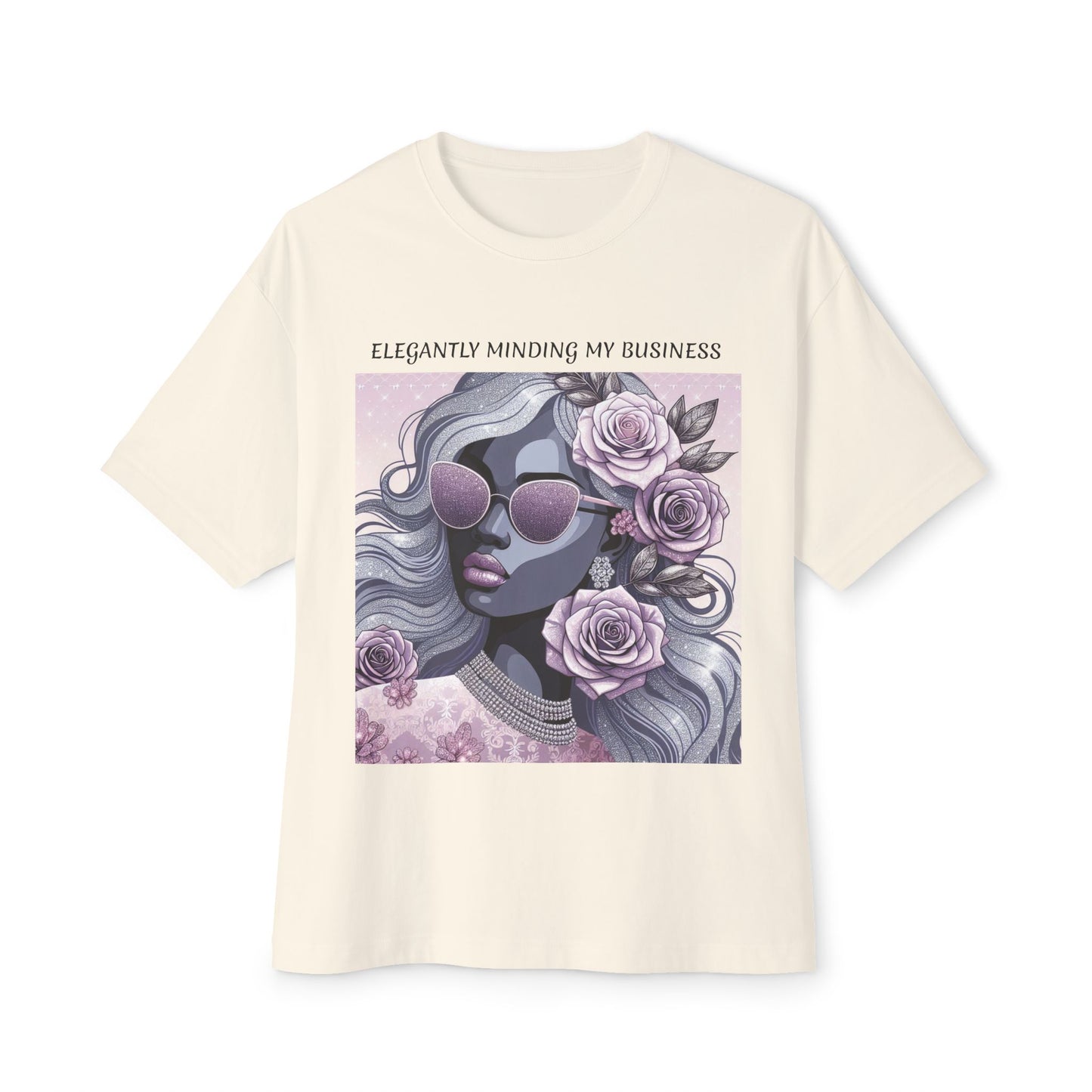 Elegantly Minding My Business Oversized Boxy Tee