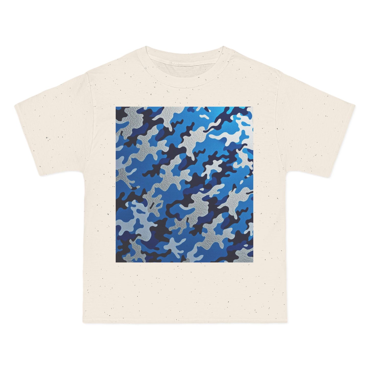 Stylish Camo Tee for Adventurers, Unisex Casual Wear, Summer Outing Shirt, Gift for Outdoorsy Friends, Trendy Graphic Tee - Blue Camo
