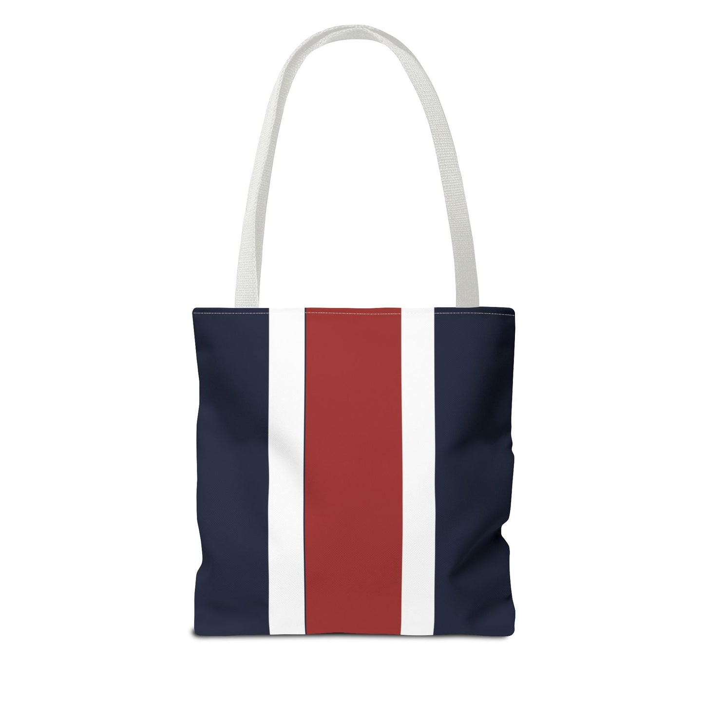 Lunar Midnight & Red-White Striped Tote Bag, Summer Beach Bag, Casual Shopping Tote, Patriotic Gift for Her, Travel Accessory