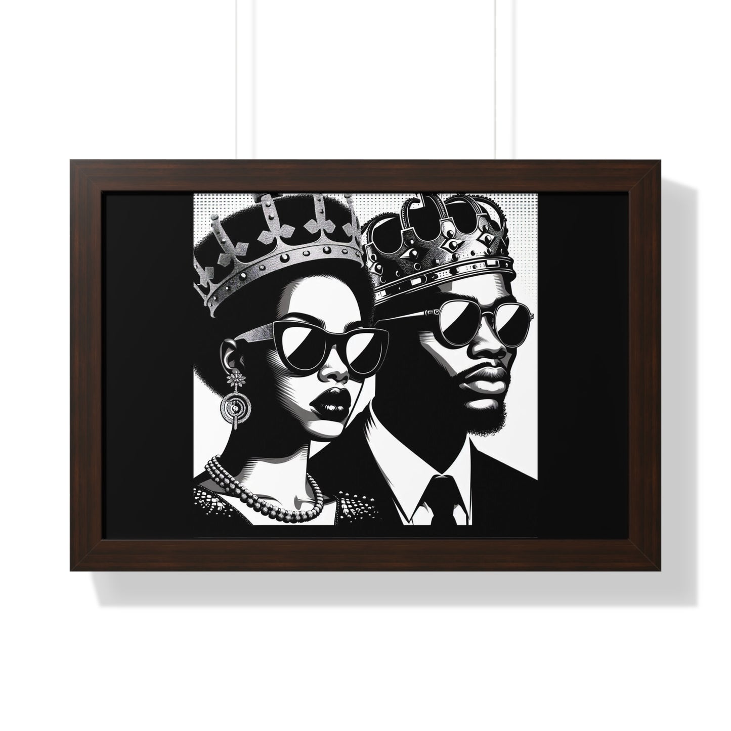 Royalty Framed Poster, Wall Art Decor, Black Culture Art, Modern Home Decor, Unique Gift for Her/Him