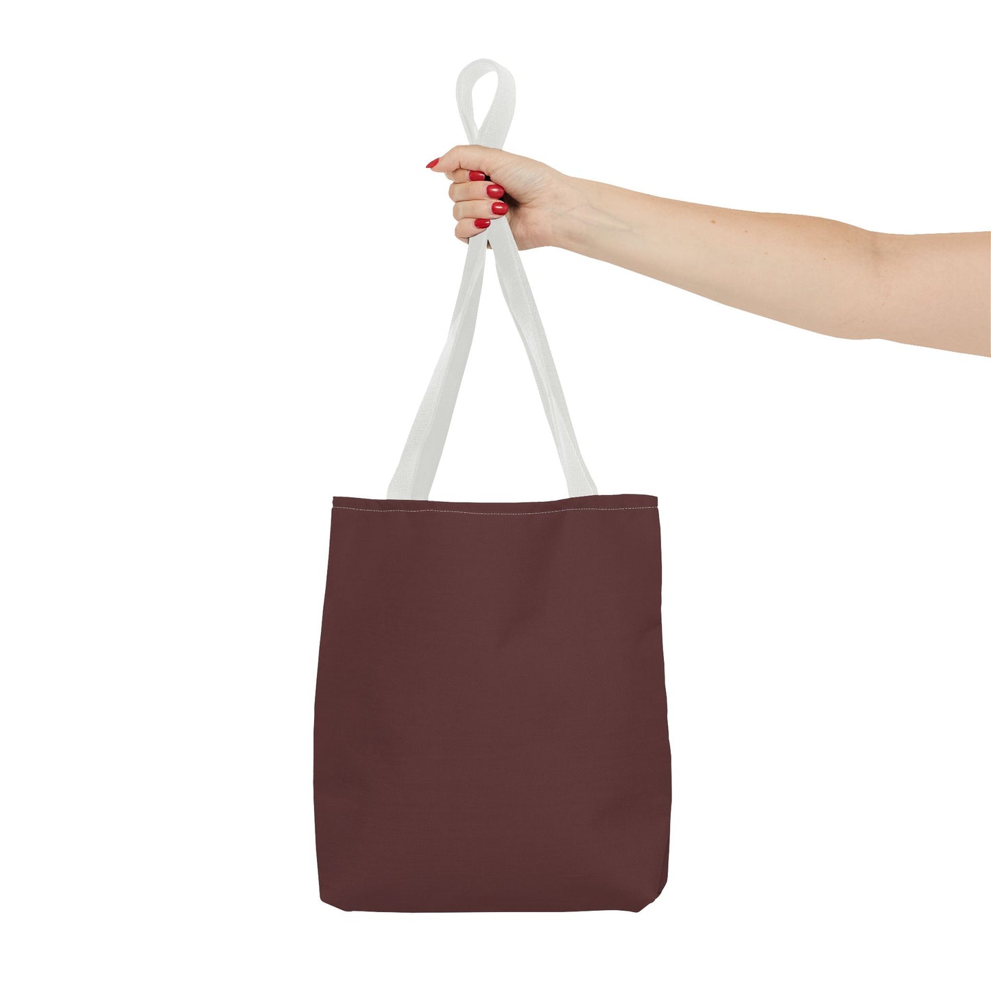 Stylish Brown Merlot All-Over Print Tote Bag, Eco-Friendly Shopping Bag, Reusable Grocery Tote, Personalized Gift, Trendy Handbag