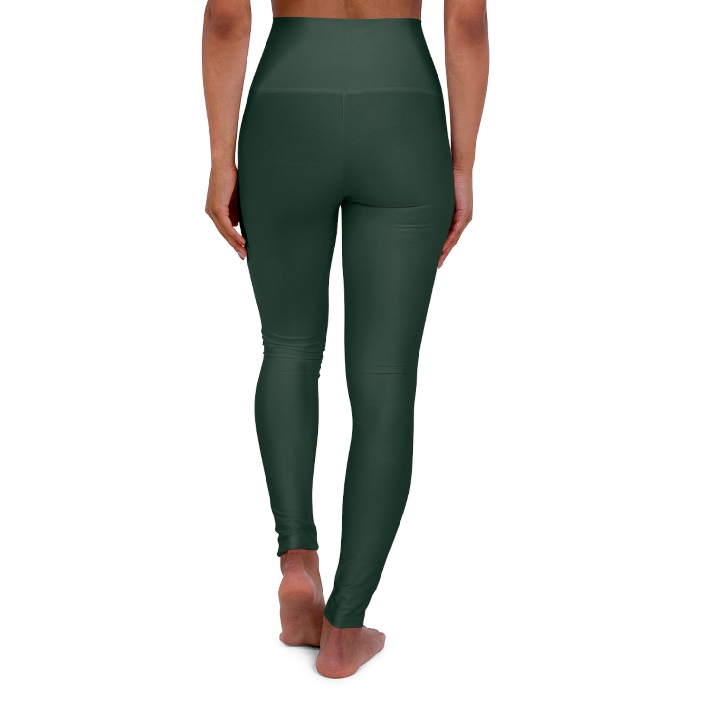 High Waisted Midnight Green Yoga Leggings, Comfortable Fitness Apparel, Athleisure Wear, Workout Clothing, Exercise Leggings