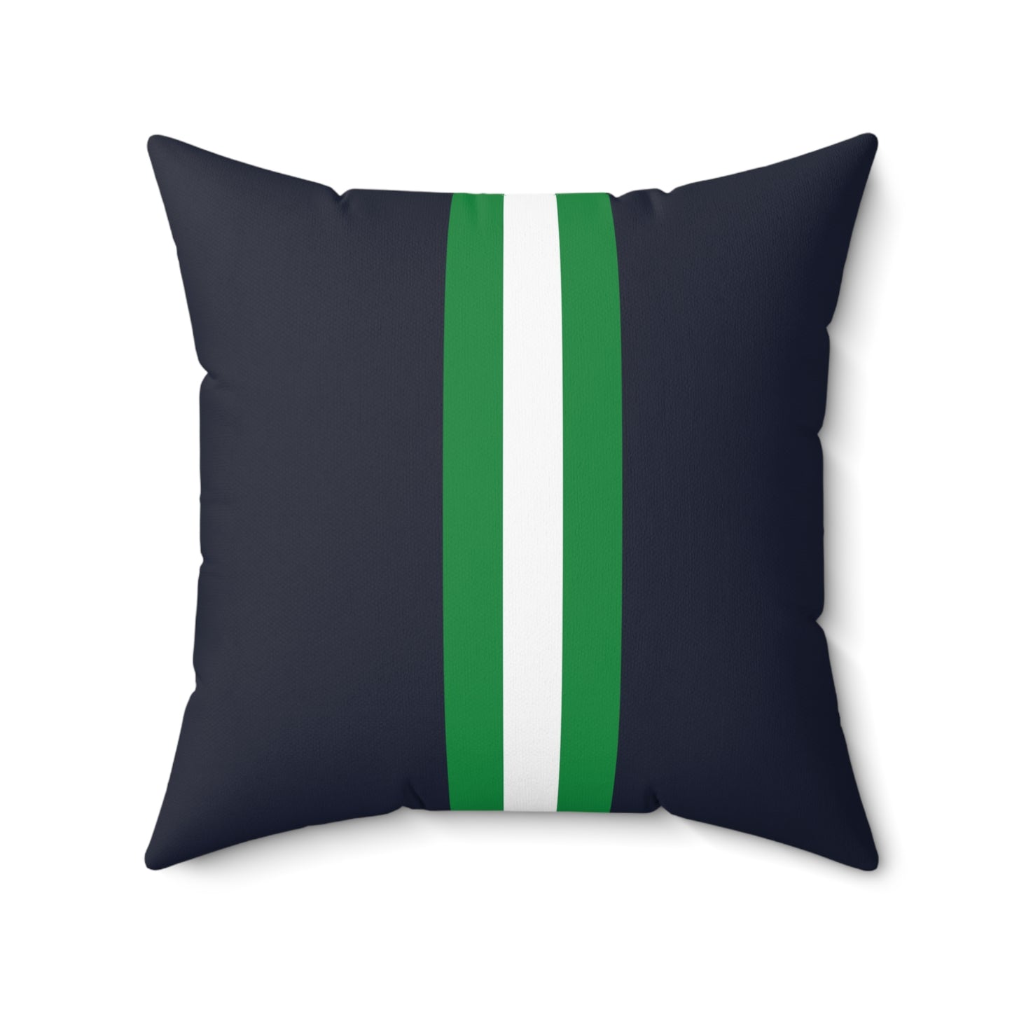 Lunar Midnight & Green-White Striped Modern Stripe Decorative Throw Pillow, Home Decor, Living Room Accent, Gift for Her, Stylish Cushion