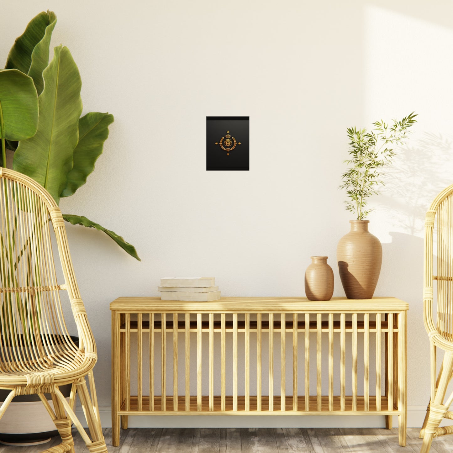 Elegant Foam Board Wall Art, Luxury Home Decor, Royal Crest Display, Office Decoration, Unique Gift Idea, Modern Wall Decor - Gold Crest
