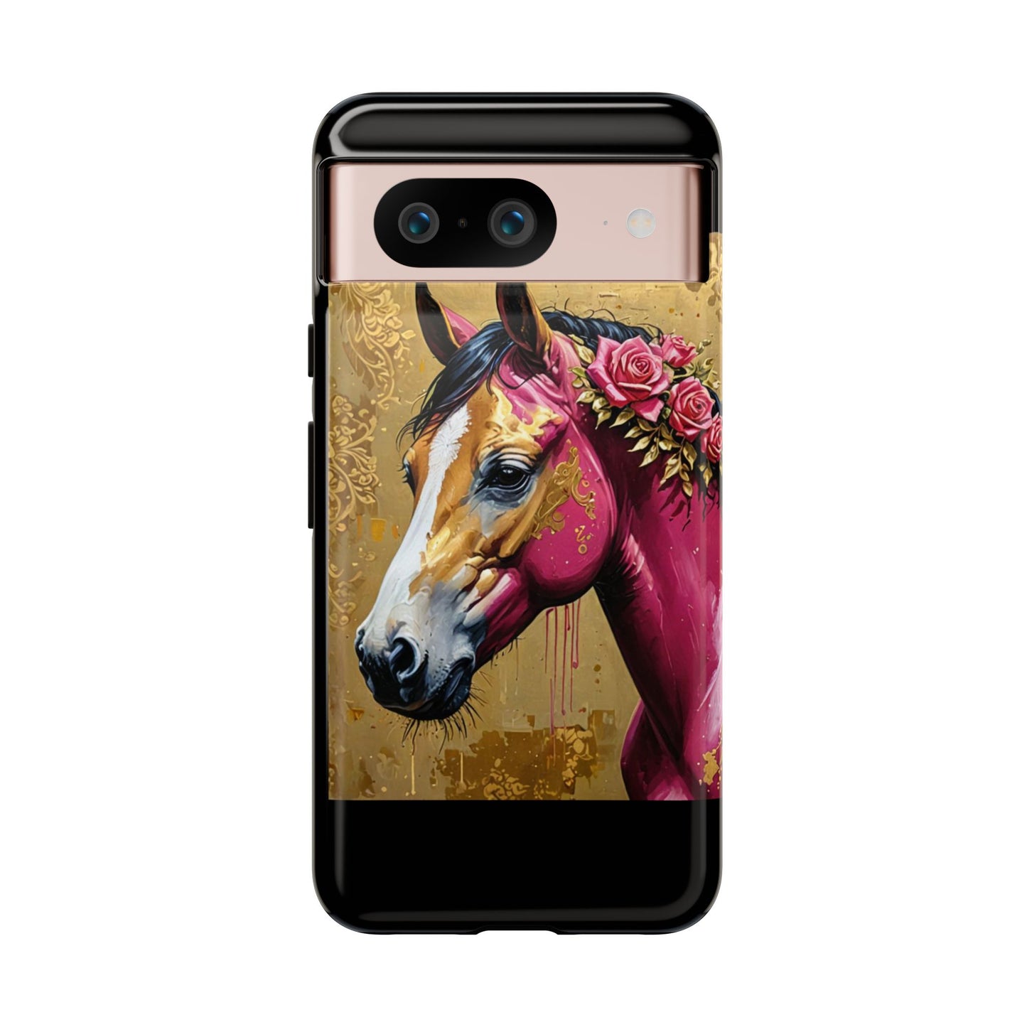 Phone Case - Elegant Horse Damask Design