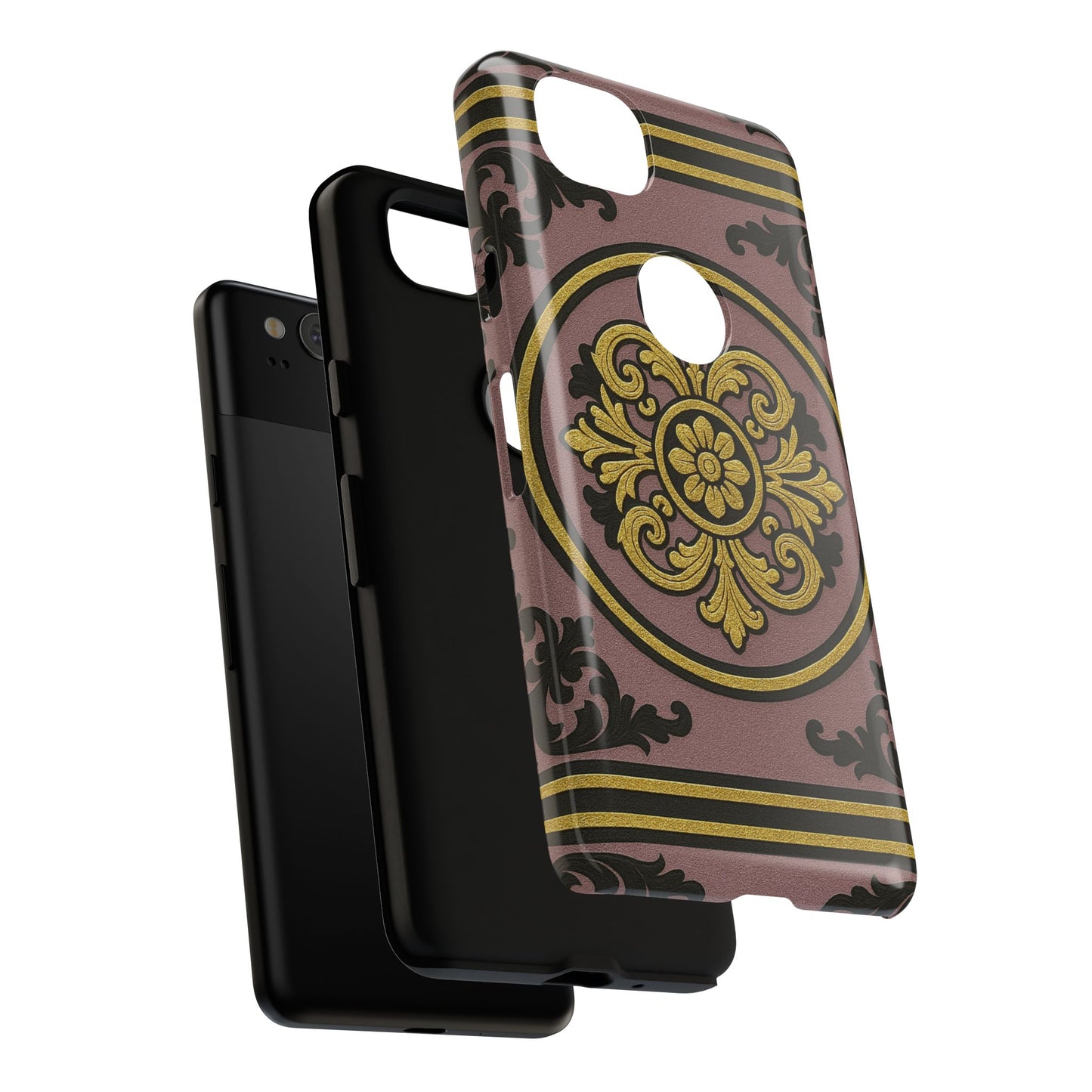Gilded Mauve With Gold-Black Baroque Tough Cases