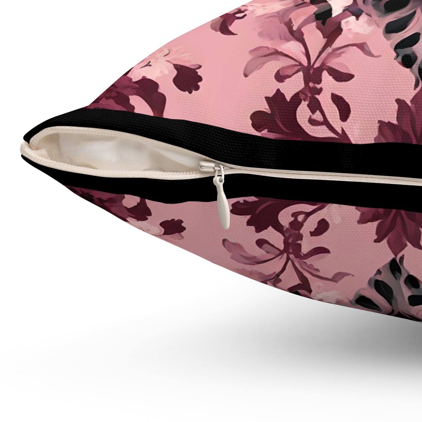 Elegant Pink Leopard Print Square Pillow - Stylish Home Decor
