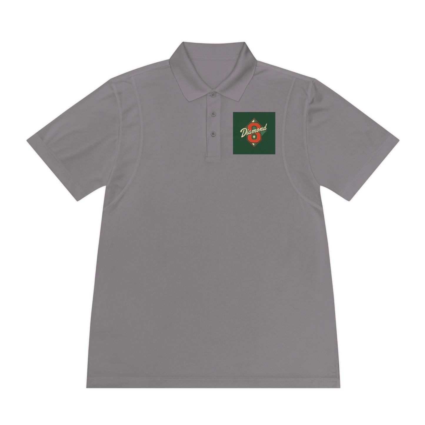Men's Sport Polo Shirt with Green Design, Casual Wear, Gym Apparel, Outdoor Events, Golf Shirt, Father's Day Gift - Diamond 8
