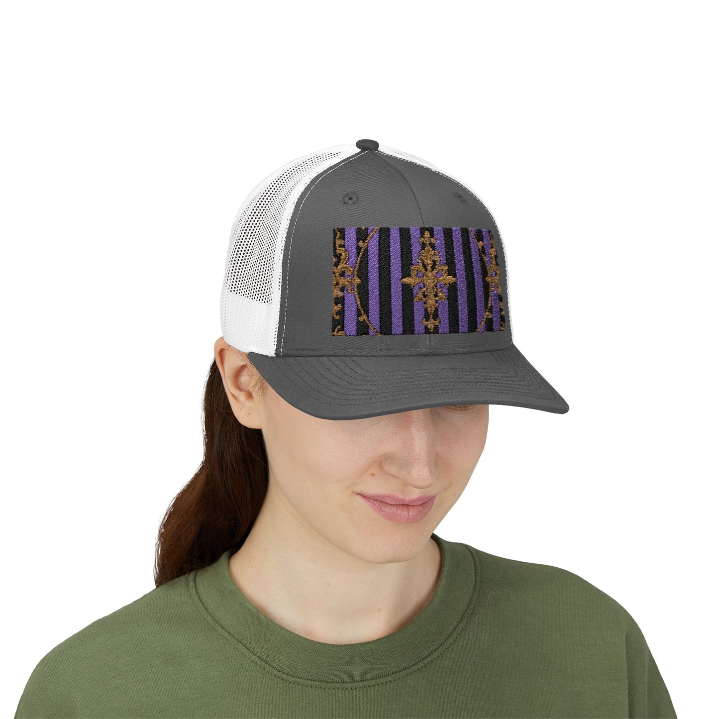 Stylish Baroque Vintage-Inspired Snapback Trucker Cap, Hipster Cap, Festival Headwear, Unique Gift for Fashion Lovers