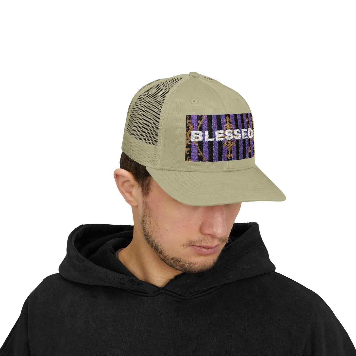 Blessed Snapback Trucker Cap, Casual Hat for Everyday Wear, Perfect Gift for Friends, Outdoor Activities, Spiritual Vibes