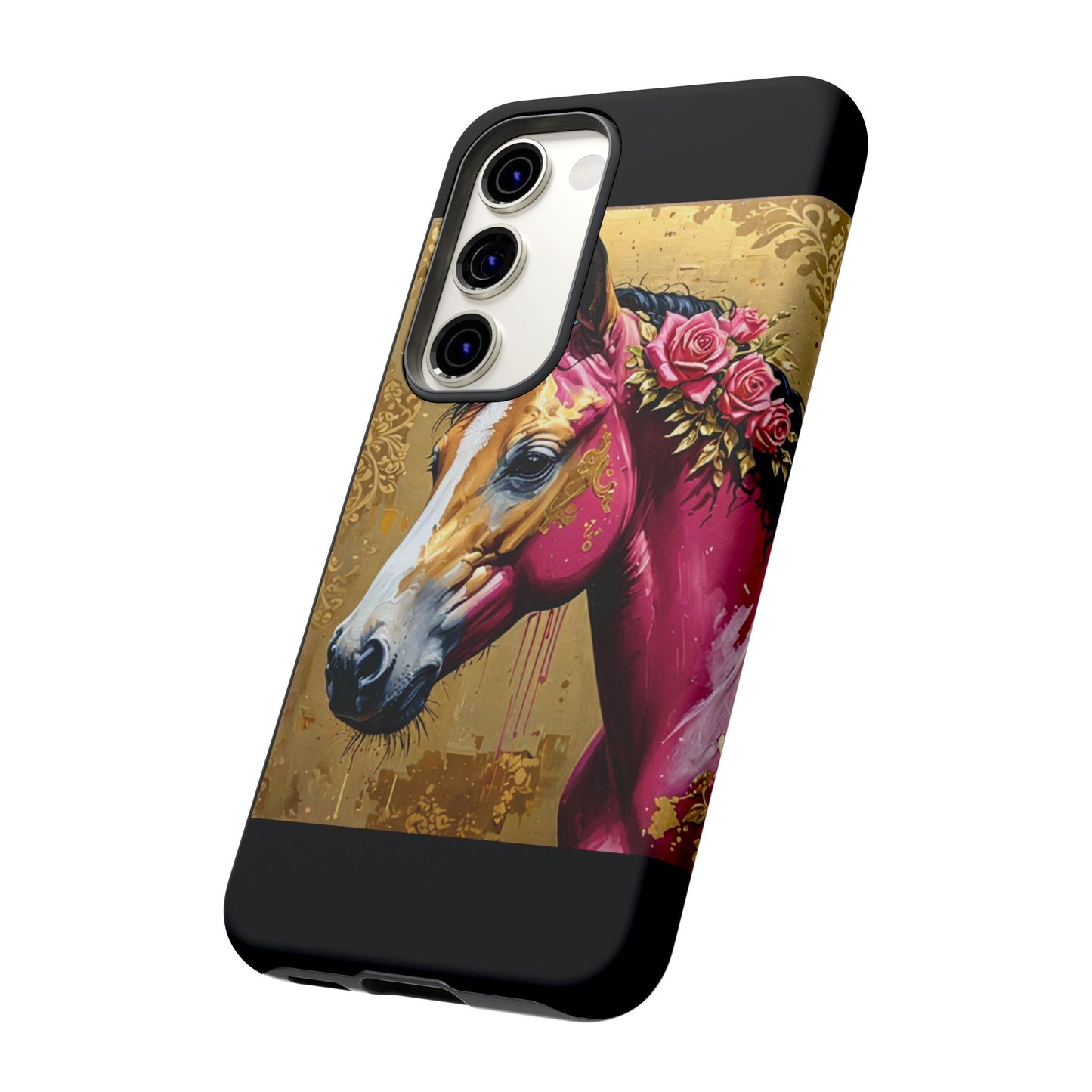 Phone Case - Elegant Horse Damask Design