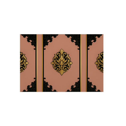 Mauve & Black-Gold Baroque Elegant Foam Board Wall Art, Vintage Home Decor, Chic, Gallery Display, Celebratory Occasions, Office Decoration