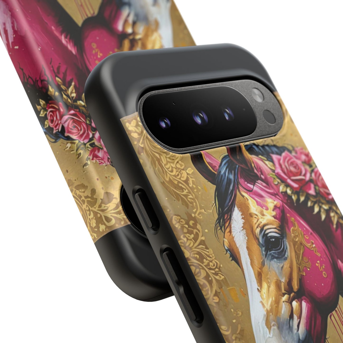 Phone Case - Elegant Horse Damask Design