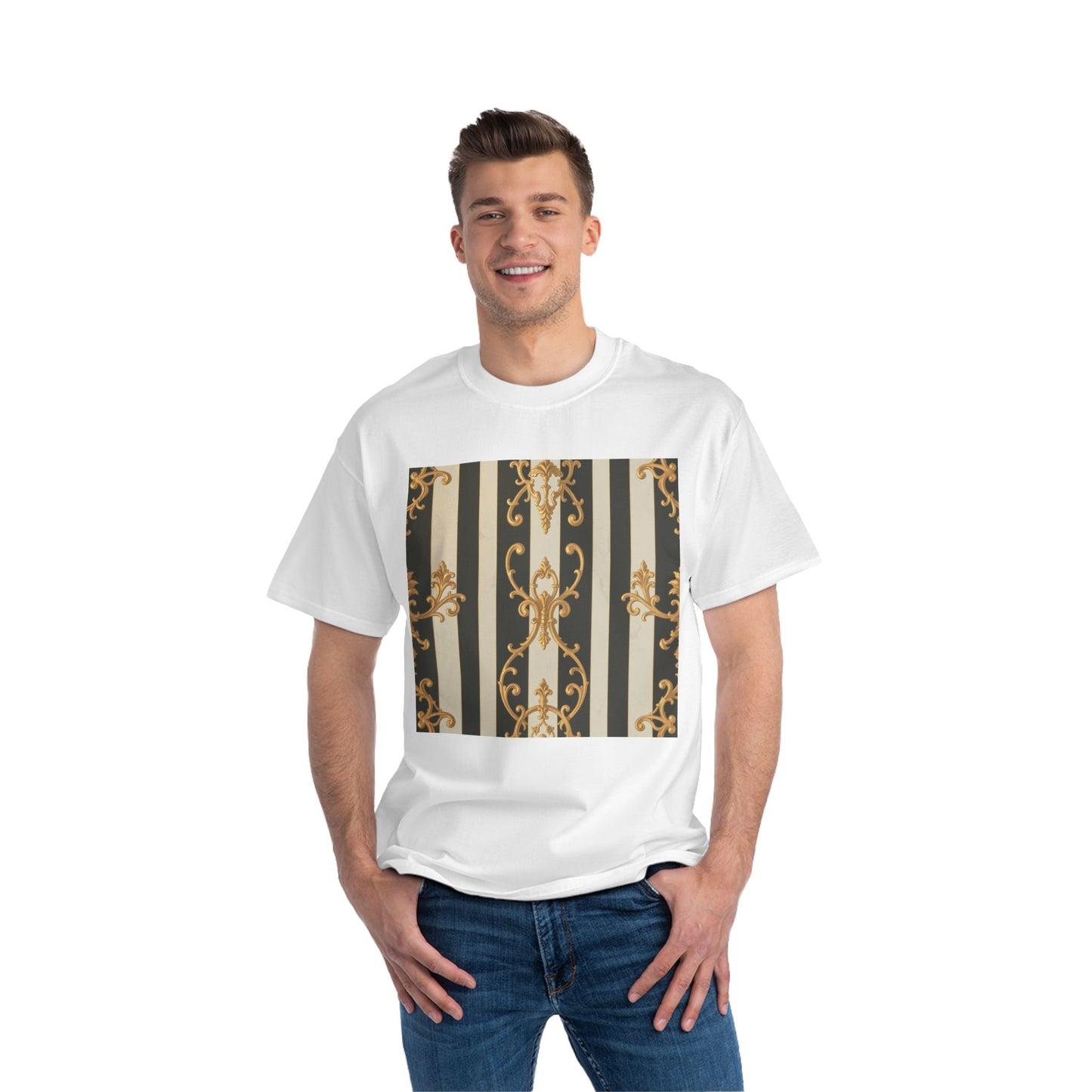 Elegant Baroque-Inspired Short-Sleeve T-Shirt, Vintage Style Tee, Fashion Statement Top, Unique Gift for Art Lovers