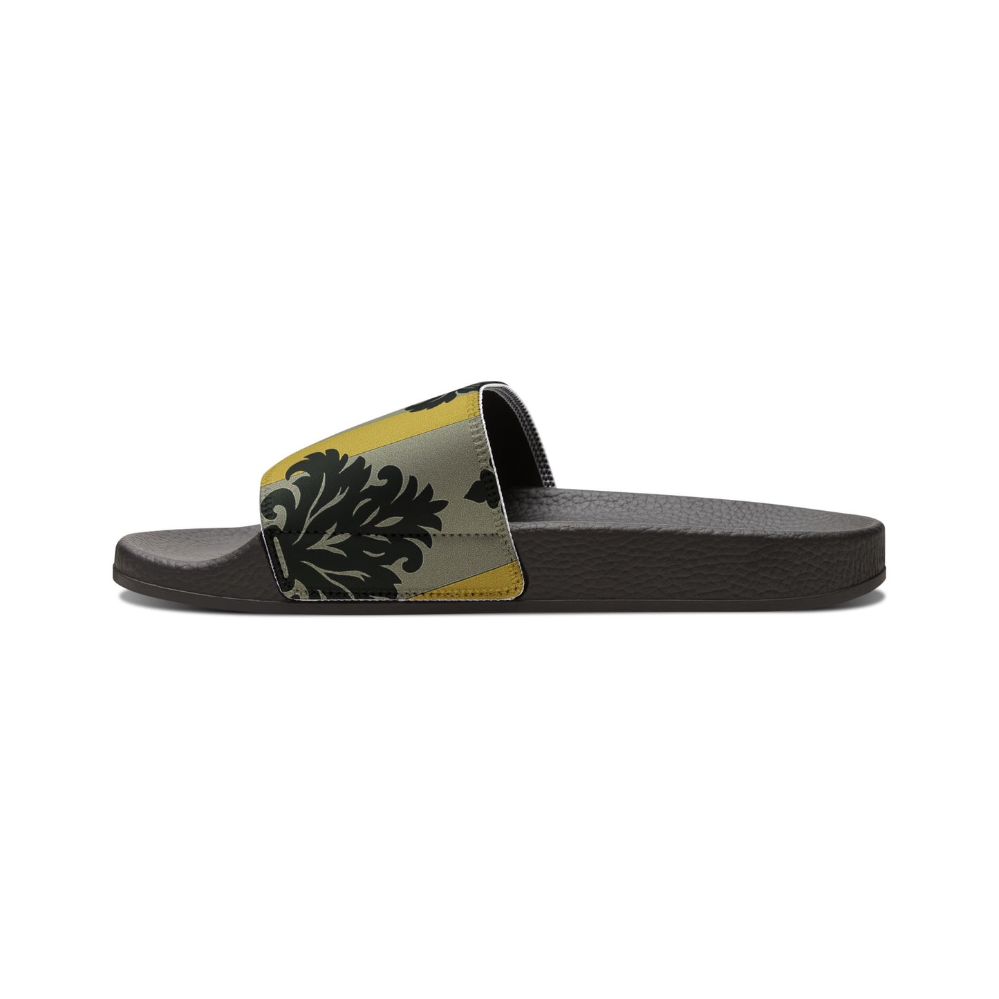 Stylish Women's Sandals: Chic Comfort for Every Occasion, Summer Shoes, Casual Footwear, Vacation Essentials - Silver & Gold Striped Black Baroque