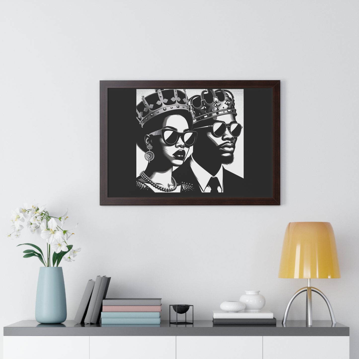 Royalty Framed Poster, Wall Art Decor, Black Culture Art, Modern Home Decor, Unique Gift for Her/Him