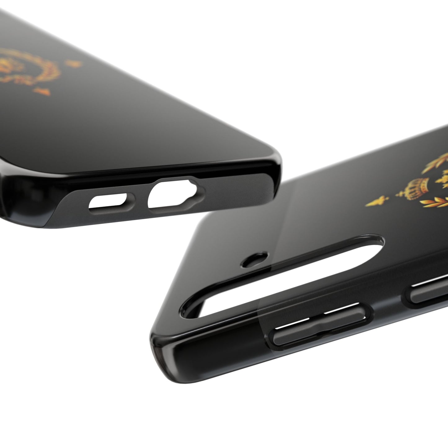 Luxurious Monarch Phone Case, Tough Phone Covers, Elegant Tech Accessories, Gold Crown Design, Stylish Gift for Him/Her - Gold Crest