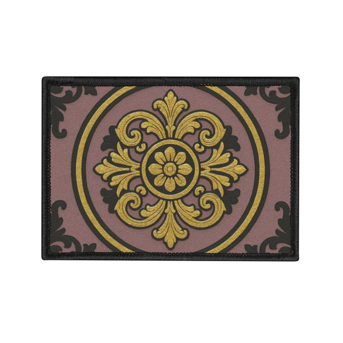 Gilded Mauve With Gold-Black Baroque Vintage Iron-On Patches for Denim Jackets, Personalize Your Style, DIY Fashion, Gift for Crafters