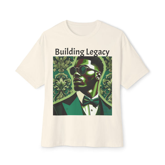 Building Legacy Unisex Oversized Tee - Vintage Style Tee for Cultural Pride, Casual Everyday Wear, Gift for Him/Her -Black Letters