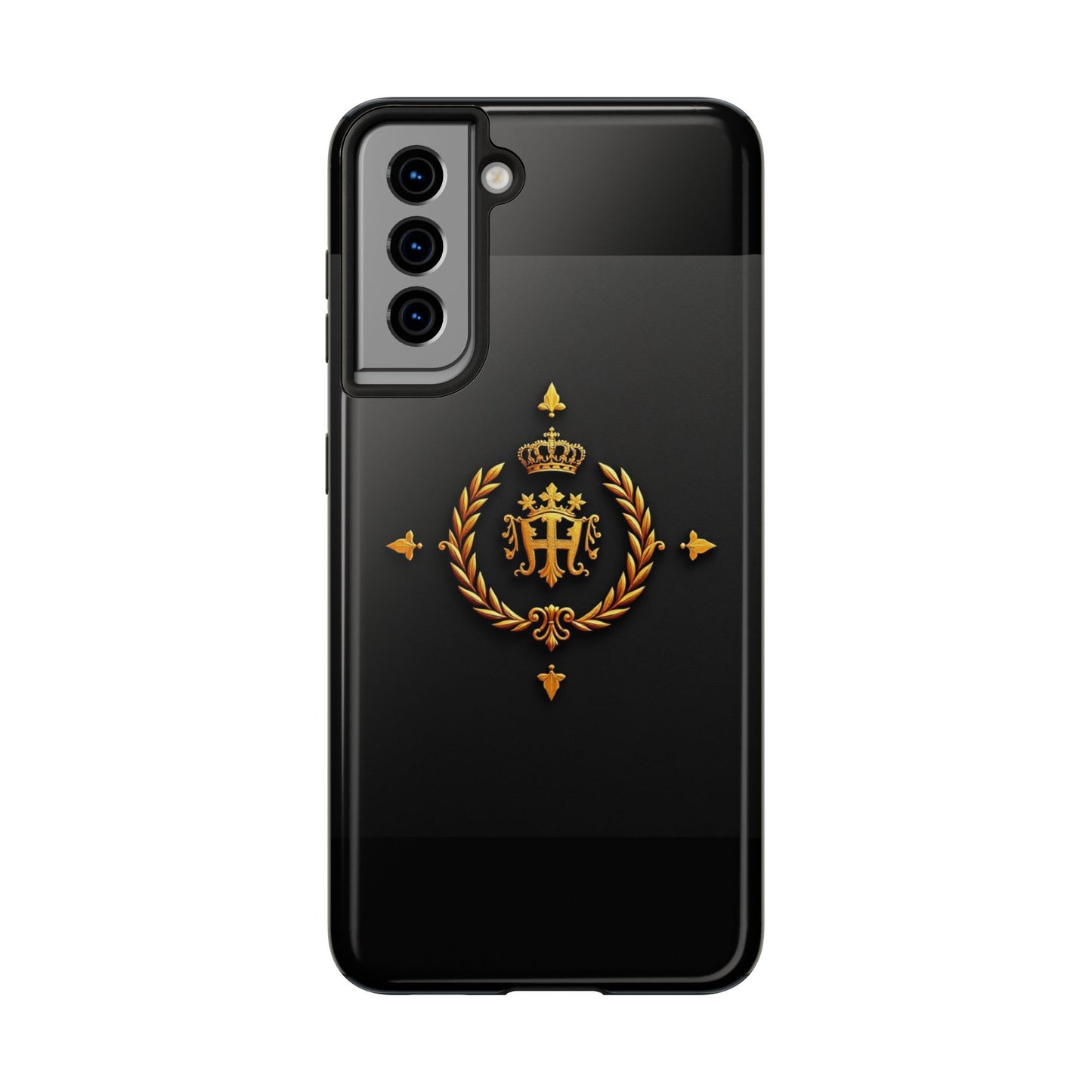 Luxurious Monarch Phone Case, Tough Phone Covers, Elegant Tech Accessories, Gold Crown Design, Stylish Gift for Him/Her - Gold Crest