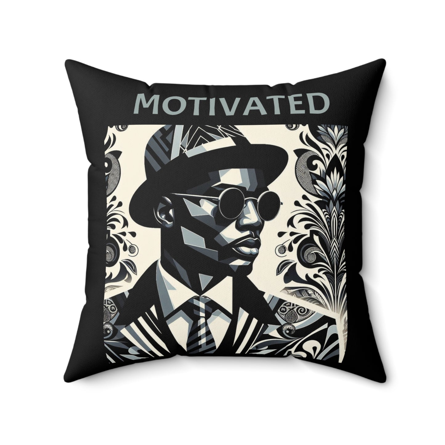 Motivated & Blessed Faux Suede Pillow - Blessing Home Decor, Inspirational Accent Throw, Modern Living Room Cushion, Gift for Dreamers
