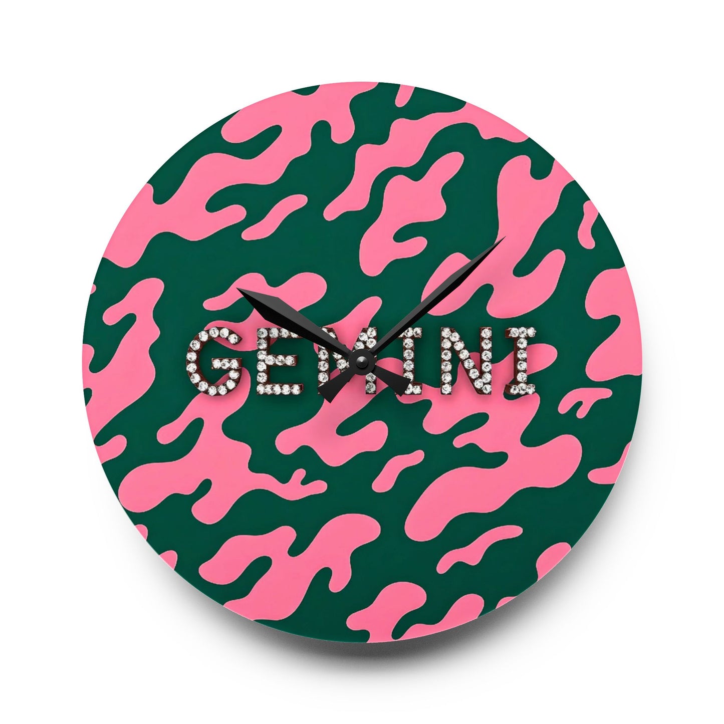 Gemini Acrylic Wall Clock - Stylish Home Decor for Zodiac Lovers