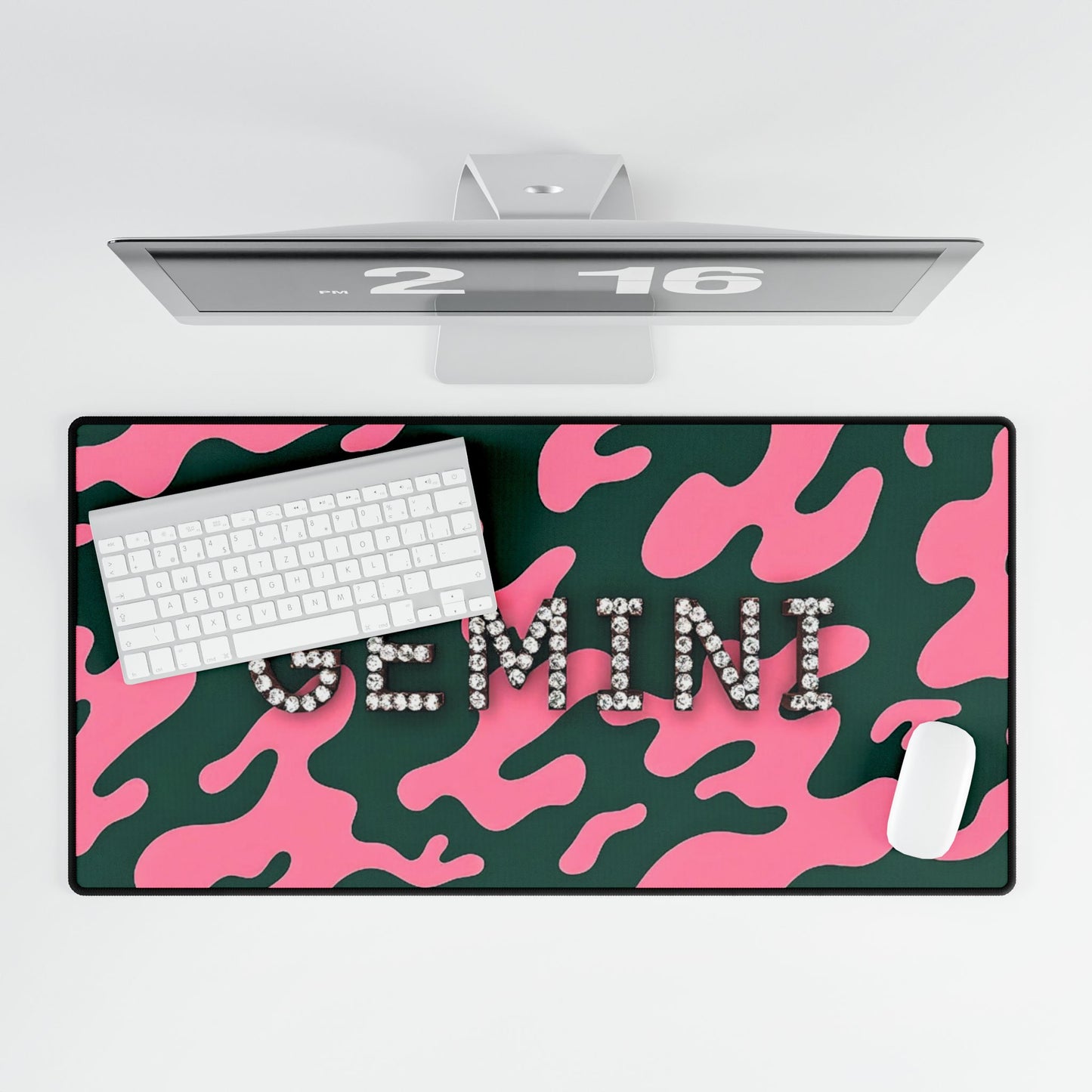 Gemini Desk Mat | Stylish Desk Accessory, Astrology Gift, Office Decor, Personalized Workspace, Dorm Room Essentials