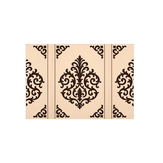 Almond-Beige & Brown Baroque Foam Board Wall Art – Vintage Beige & Brown Decorative Panel