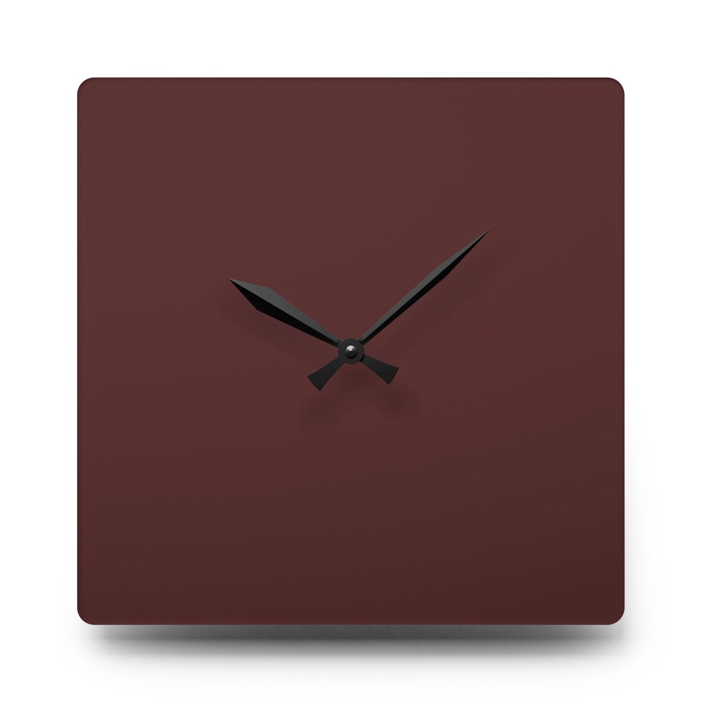 Elegant Brown Merlot Acrylic Wall Clock for Modern Decor, Minimalist Timepiece, Unique Gift for Home, Office Wall Decoration, Smart Design